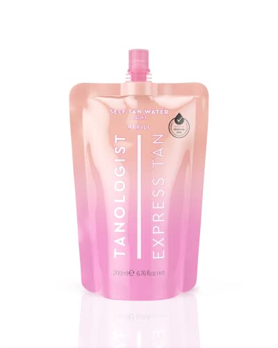 Tanologist Express Self Tanner Water Refill - Non-Comedogenic, Hydrating & Natural - 6.76 Fl Oz