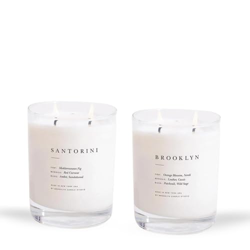 Brooklyn Candle Studio Escapist Candle Bundle - Vegan, Lead-Free, 70-Hour Burn Time