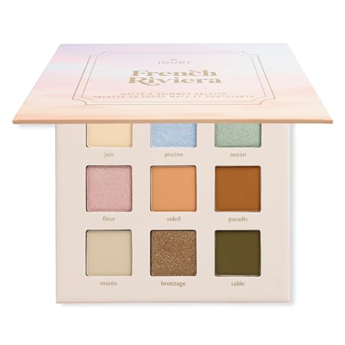 Jouer Eyeshadow Palette - Long-Lasting Colors, Healthy Ingredients, Paraben & Gluten Free - 9 Shades