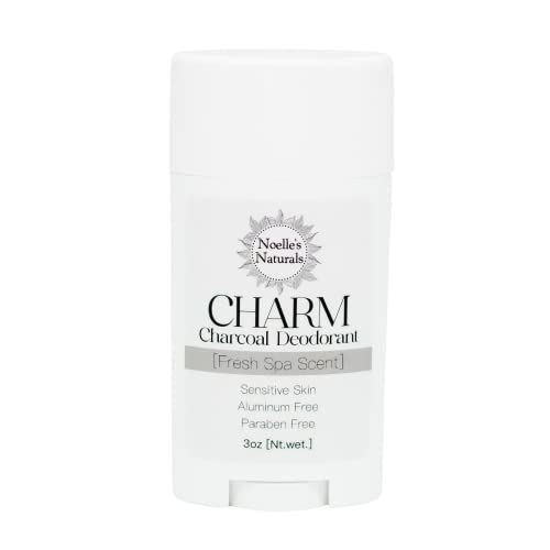 Charm All Natural Charcoal Deodorant - Odor Control, Bamboo Charcoal, Fresh Spa Scent - 4oz