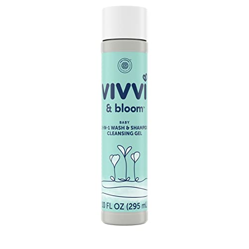 Vivvi & Bloom 2-in-1 Baby Shampoo & Wash - Moisturizing, Non-Toxic, EWG Verified - 10oz