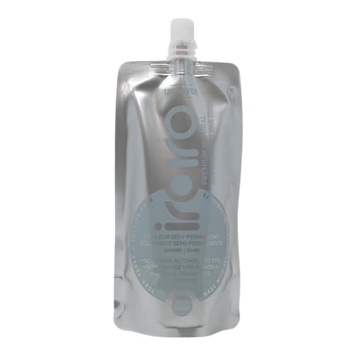 IROIRO Premium Natural Hair Dye - Vibrant Silver Color, 95% Natural Ingredients - 8oz