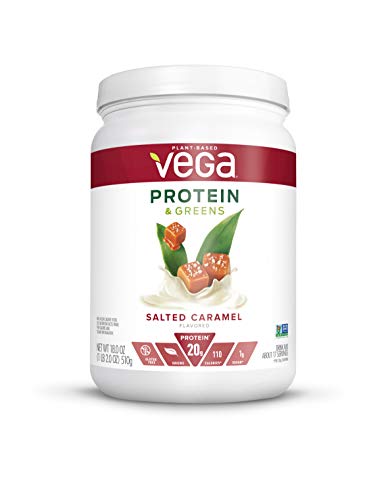 Vega Protein Powder - 20g Plant-Based Protein, Low Carb, Vegan, Non-GMO, Salted Caramel - 1.1lb