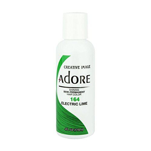 Adore Semi Permanent Hair Color - Vivid Electric Lime, Vegan & Cruelty-Free - 4 Fl Oz