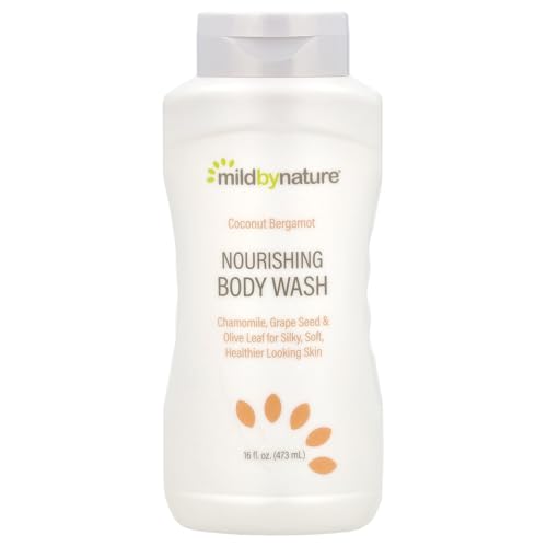 MILD BY NATURE Nourishing Body Wash - Gentle Cleanser with Shea Butter & Coconut Oil - 16 fl oz