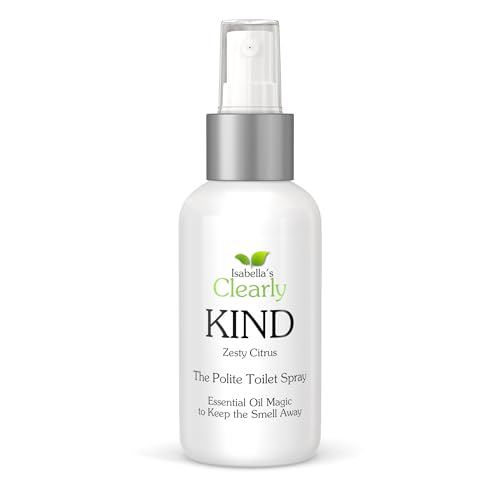 Clearly KIND Toilet Spray - Natural Odor Eliminator with Essential Oils, Zesty Citrus - 4oz