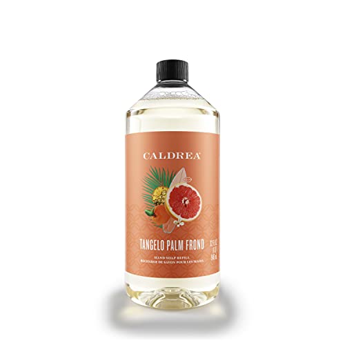 Caldrea Hand Soap Refill - Cleanses & Conditions, Aloe Vera & Olive Oil, Tangelo Palm Frond - 32oz