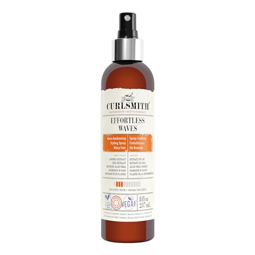 CURLSMITH Hair Styling Spray - Moisturising Frizz Control for Natural Waves, Vegan - 8oz