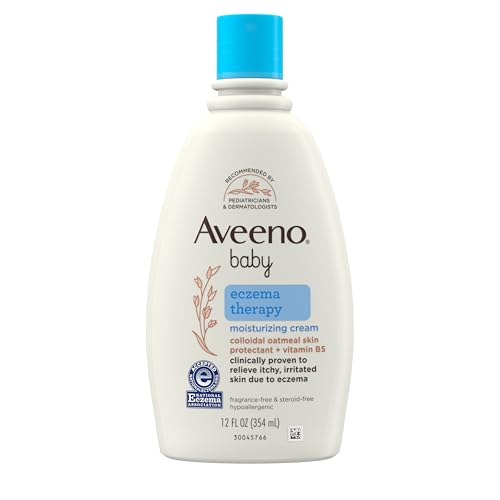 Aveeno Baby Eczema Cream - Relieves Dry, Itchy Skin with Natural Oatmeal & Vitamin B5 - 12oz