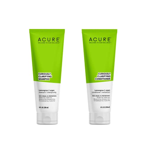 Acure Shampoo & Conditioner Set - Removes Buildup, Boosts Shine, 100% Vegan - 8 Fl Oz Each