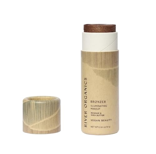 River Organics Vegan Bronzing Makeup Stick - 100% Vegan, Cruelty-Free, Paper Packaging - 0.50oz