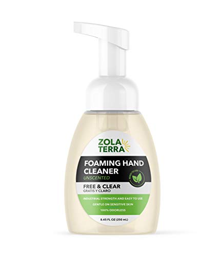 ZolaTerra Foaming Hand Soap - Gently Cleans & Removes Odor, Plant-Based, Unscented - 8.45 FL OZ