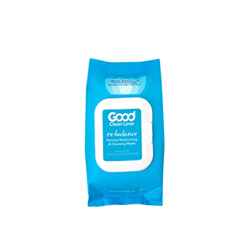 Good Clean Love Rebalance Feminine Wipes - Supports Vaginal Health, pH-Balanced, Aloe - 30 Wipes