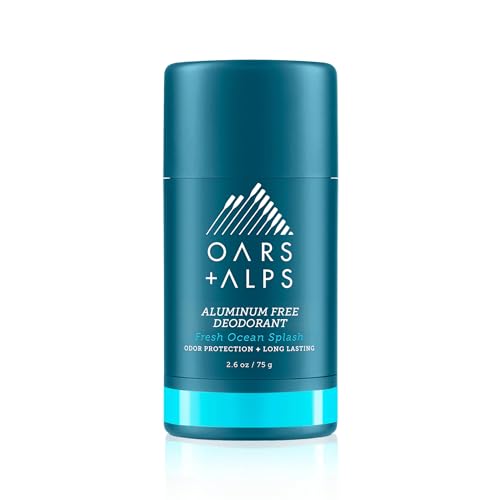 Oars + Alps Deodorant - Powerful Odor Protection, Vegan Ingredients, Fresh Ocean Splash - 2.6 Oz