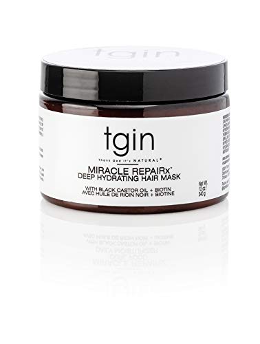tgin Miracle RepaiRx Hair Mask - Deep Hydration, Biotin & Black Castor Oil - 12oz