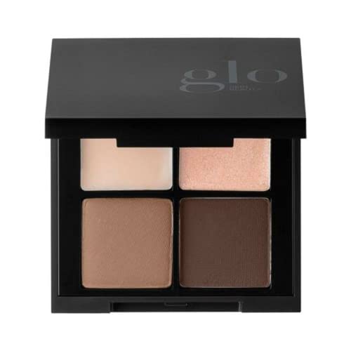 Glo Skin Beauty Brow Quad - Define, Fill & Shape Brows, Includes Highlighting Cream - Brown