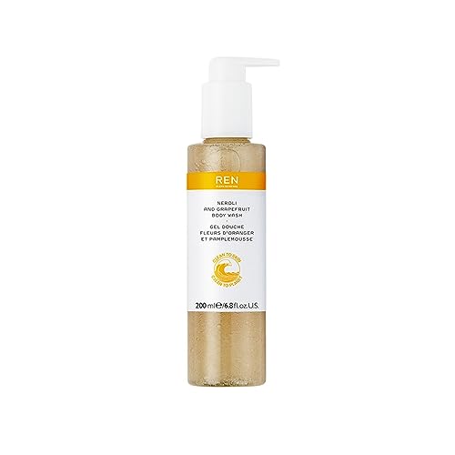 REN Body Wash - Cleanses & Energizes Skin with Neroli & Grapefruit, Vegan - 6.8 Fl Oz