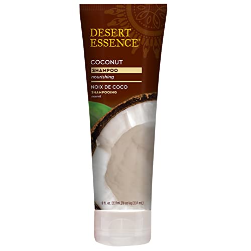 Desert Essence Coconut Shampoo - Intense Moisture, Vegan, Gluten Free - 2 Pack, 8oz Each