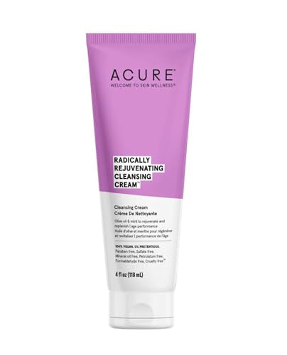 Acure Face Wash & Cleanser - Moisturizing Olive Oil & Cocoa Butter, Deep Cleansing Mint - 4 oz