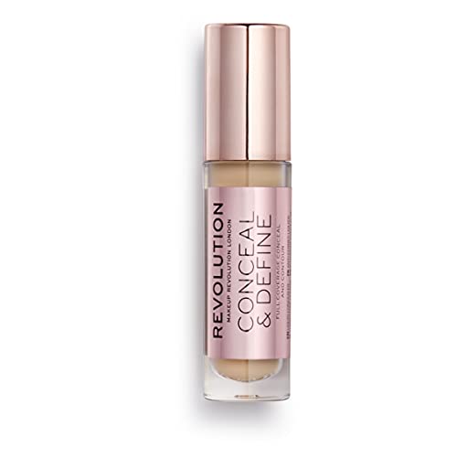 Revolution Beauty Conceal & Define Concealer - Full Coverage, Long-Lasting, Vegan - C8, 0.14 Oz