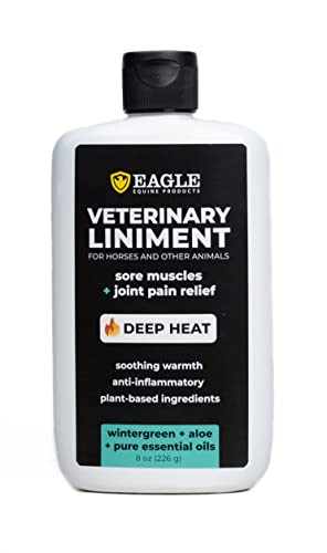 Eagle Equine Veterinary Liniment Gel - Natural Muscle Relief with Soothing Warmth - 12oz