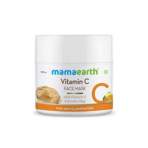 Mamaearth Vitamin C Face Mask - Illuminates Skin, Promotes Even Tone, Natural Ingredients - 3.53oz