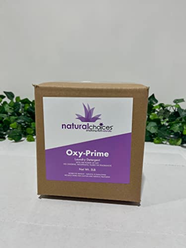 Natural Choices Oxy-Prime Powder Laundry Detergent - Tough Stain Removal, Plant-Derived - 32oz