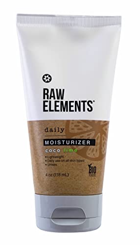 Raw Elements Daily Moisturizing Lotion - Hydrating Cocoa Butter & Vitamin E, Reef-Safe - 4oz