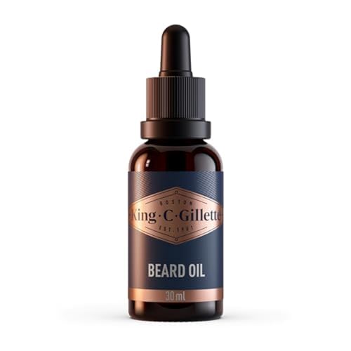 King C. Gillette Beard Oil - Moisturizes & Softens with Plant-Based Oils, Bergamot Scent - 1oz