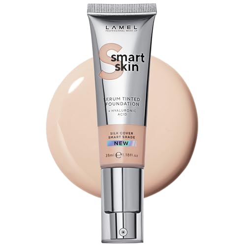 LAMEL Smartskin Serum Tinted Foundation - Hydrating, Hypoallergenic, Anti-Aging - 1.18 fl.oz