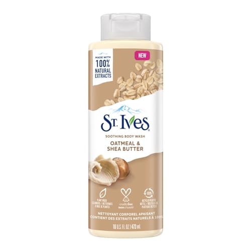 St. Ives Body Wash - Moisturizing Cleanser with Oatmeal & Shea Butter, PETA-Certified - 16oz