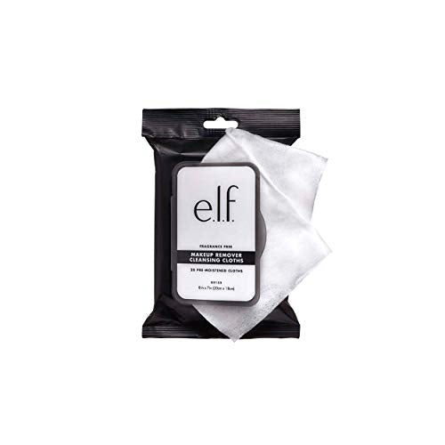 e.l.f. Cosmetics Cleansing Cloths - Hydrating Aloe, Fragrance-Free, 100% Vegan - 20 Count