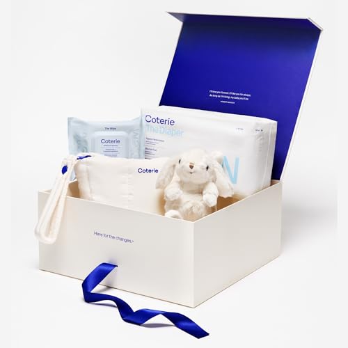 Coterie Baby Gift Set - Hypoallergenic Diapers & Wipes for Sensitive Skin, 31 Count