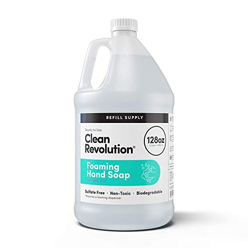 Clean Revolution Foaming Hand Soap Refill - Luxurious Foam, Spring Air Fragrance - 128 Fl. Oz