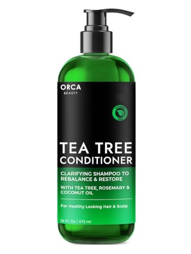 Orca Beauty Tea Tree Conditioner - Hydrating for Oily Hair, Vitamin E & Coconut Oil - 16oz