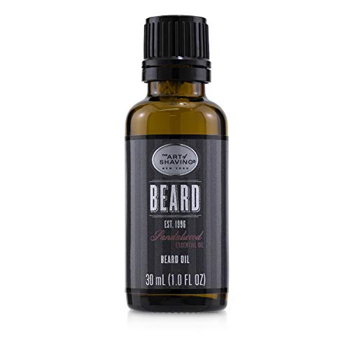 The Art of Shaving Beard Oil - Hydrates & Tames Unruly Hair, Non-Greasy Sandalwood - 1oz