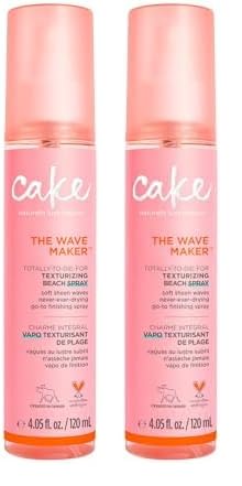 Cake Beauty The Wave Maker Texturizing Beach Spray - Soft, Touchable Waves, Vegan - 4oz (Pack of 2)