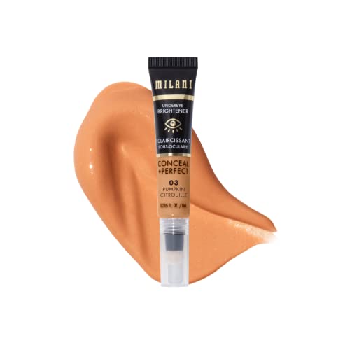 Milani Conceal + Perfect Undereye Brightener - Hydrating, Vegan Formula with Pumpkin - 0.5oz