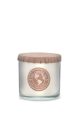 Eco Candle Co. Unscented Candle - 100% Soy Wax, Hand Poured, Recycled Jar - 6 oz