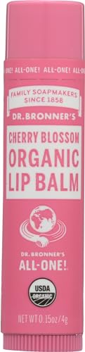 Dr. Bronner's Organic Cherry Blossom Lip Balm - Nourishing, Certified Organic - 0.15 oz