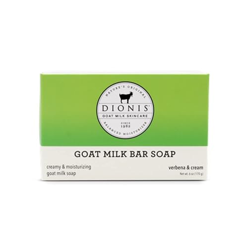 Dionis Goat Milk Bar Soap - Moisturizes & Restores, Lavender Verbena Scent - 6oz