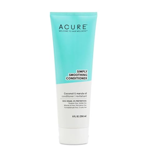 Acure Simply Smoothing Conditioner - Reduces Frizz & Boosts Shine, Vegan - 8 Fl.Oz