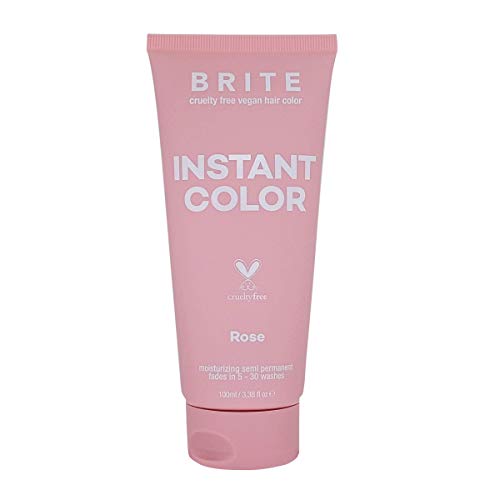 Brite Rose Semi-Permanent Hair Color - Hydrating Formula, Vegan & Cruelty-Free - 100ml