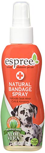 Espree Natural Bandage Spray - Seals Cuts, 100% Organic Aloe Vera, Safe with Flea Treatments - 4oz