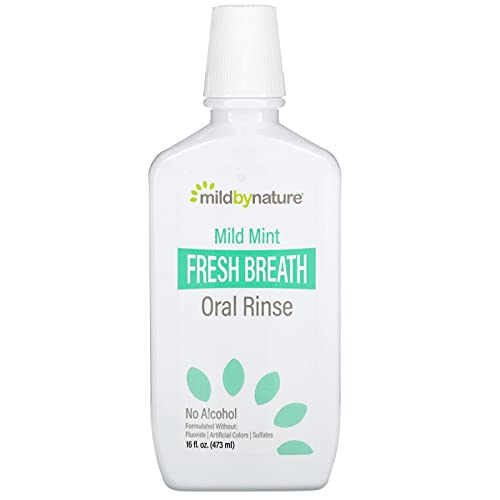 Mild By Nature Mouthwash - Fresh Breath with Peppermint & Minerals, Alcohol-Free - 16 fl oz