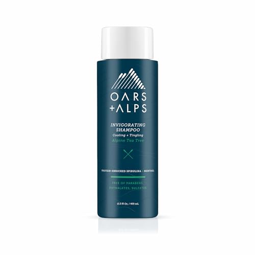 Oars + Alps Men's Shampoo - Soothes Scalp, Moisturizes Hair, Vegan - 13.5 Fl Oz