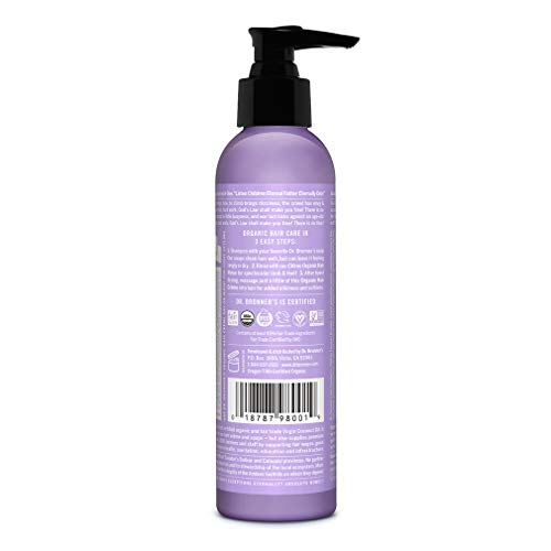 Dr. Bronner's Organic Conditioner - Nourishes & Strengthens Hair, Non-GMO, 6oz Lavender Coconut