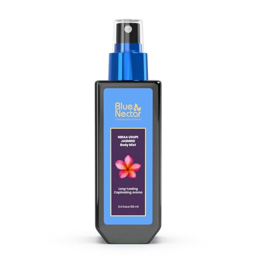 Blue Nectar Niraa Udupi Jasmine Body Mist - Mood Uplifting, Skin-Loving Ingredients - 3.38 fl oz