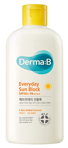 Derma B Sunscreen SPF50+ PA++++ - Fast-Absorbing, Non-Sticky, Family-Friendly - 6.71 Fl Oz