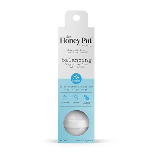 The Honey Pot Company Bath Bomb - pH Balancing, Hydrating Formula for Vaginal Wellness - 3ct